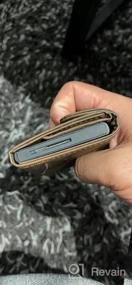 img 5 attached to Кожаный бумажник с блокировкой RFID: тонкий держатель для кредитных карт с идентификатором для мужчин - всплывающий металлический корпус
