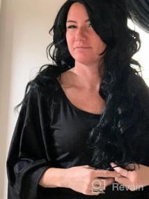 img 7 attached to Станьте владычицей тьмы с черным париком ALLAURA - идеально подходит для ведьм, вампиров и королев Хэллоуина!