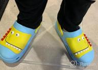 img 1 attached to 🦕 Adorable RJVW Dinosaur Slippers for Toddlers: Comfortable Cartoon Boys' Shoes in Clogs & Mules review by Eric Beck