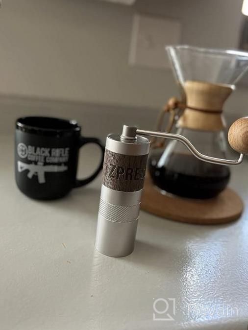 img 1 attached to 1Zpresso Q2 Manual Coffee Grinder Heptagonal Version Mini Slim Travel Size Fits AeroPress, Assembly Stainless Steel Conical Burr Internal Adjustable Setting Numerical review by James Vachon