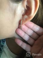 img 1 attached to 925 Sterling Silver Initial Earrings - 💎 Perfect Hypoallergenic Jewelry Gifts for Girls and Women review by Tricia Rae
