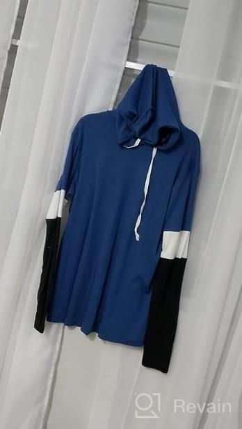 img 1 attached to Stay Fashionable And Comfy: Minclouse Women'S Color Block Hoodie With Drawstring And Long Sleeves review by Lagant Wardrick