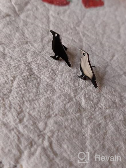 img 1 attached to Stylish Crow Earrings: Exquisite Black Bird Jewelry for Crow Lovers review by Henry Hunter