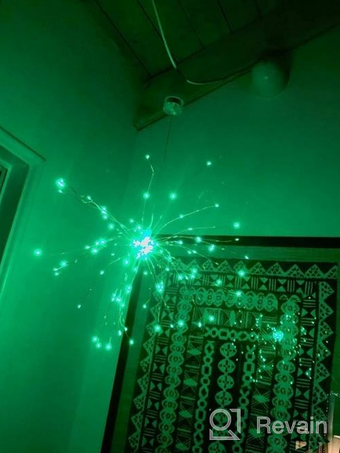 img 1 attached to Battery Operated Fairy Lights, 225 LED 8 Modes Dimmable Wire String Light With Remote Control For Christmas, Home Decor Indoor Outdoor Patio Hanging Starburst Decoration review by Srinivasan Bennett