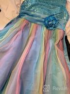 img 1 attached to JerrisApparel Rainbow Flower Birthday Pageant Dresses for Girls' Clothing review by Robb Fillmore