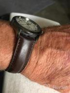 img 1 attached to 14Mm-24Mm WOCCI Vintage Leather Watch Bands With Stainless Silver Buckle - Replacement Strap review by Keith Stuckey