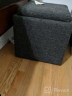 img 1 attached to Rivet Ross Modern Tweed Lift-Top Storage Ottoman Pouf - Stylish And Functional Furniture On Amazon review by Cara Dudas