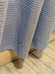 img 5 attached to ROSMARUS Ультрамягкий коврик для ванной с эффектом памяти 17 "X 24", впитывающий и нескользящий коврик для душа с ПВХ-подложкой, толстый синий коврик для ванной комнаты для пола и ванны