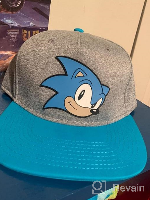 img 1 attached to 🔵 Gray Bioworld Sonic The Hedgehog Youth Face Snapback Hat review by Jeff Hall