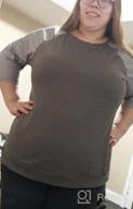 img 1 attached to Plus Size Striped Raglan Tunic Top With Crew Neck And Pocket Detail, Available In 3/4 Or Short Sleeve review by Nicole Rogers