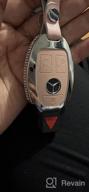 img 1 attached to Mercedes Benz Key Fob Chain With Bling Crystal Leather Sleeve - TopDall Compatible review by Harry Katab