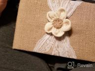 img 1 attached to Burlap And Lace Rustic Wedding Guest Book With Silver Pen - 120 Lined Pages For Guests' Thoughts In Gift Box review by David Weis