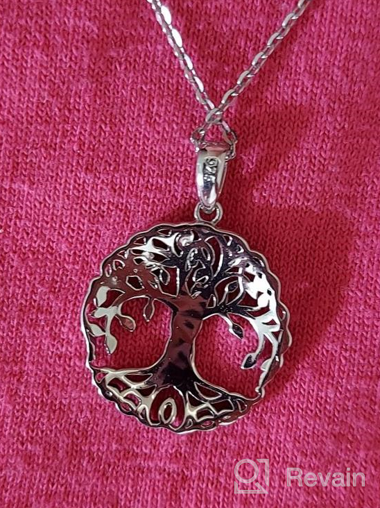 img 1 attached to 🌳 Agvana Sterling Silver Celtic Knot Tree of Life Dainty Pendant Necklace - Ideal Christmas, Anniversary, Birthday Gifts for Women, Girls, Wife, Mom, Grandma - Symbolic Family Tree Necklace for Her - Includes Velvet Bag review by Sameer Hilton