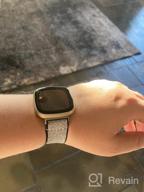 картинка 1 прикреплена к отзыву Fitbit Versa 3 Smartwatch Replacement Band: TOYOUTHS Elastic Nylon Fabric Strap For Women & Men от Hals Martin