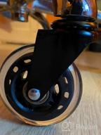 img 1 attached to Upgrade Your Office Chair With Universal Fit Heavy-Duty Rubber Caster Wheels - Set Of 5 review by Shawn Martin