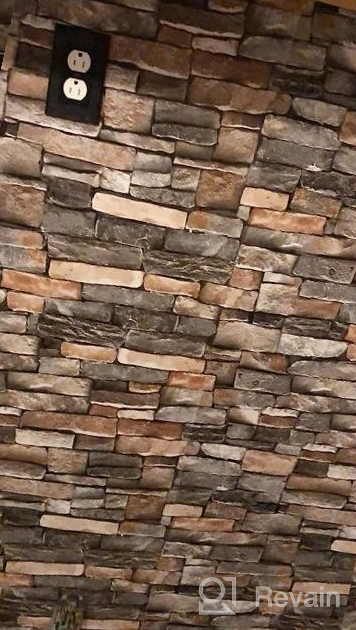 img 1 attached to 23.6" X 118" Peel & Stick Faux Stone Brick Wallpaper - Removable Self-Adhesive Home Decoration Fireplace Shelf Paper review by Eric Edgar