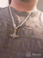 img 1 attached to Gungneer Mjolnir Thors Hammer Necklace: Stunning Norse pendant in mixed gold color, made of stainless steel - Ideal Viking jewelry for men! review by Solomon Inks
