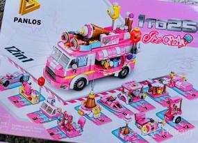 img 6 attached to Набор строительных игрушек PANLOS, 553 шт., грузовик с мороженым, обучающие кубики STEM для девочек 6–12 лет, подарки на день рождения для детей и детей