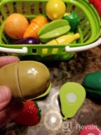img 1 attached to Playkidz Fruit And Vegetables Basket - Pretend Play Kitchen Food Educational Playset With Toy Knife, Cutting Board (32 Pieces Of Fruit And Vegetable Toys) review by Ali Lariosa