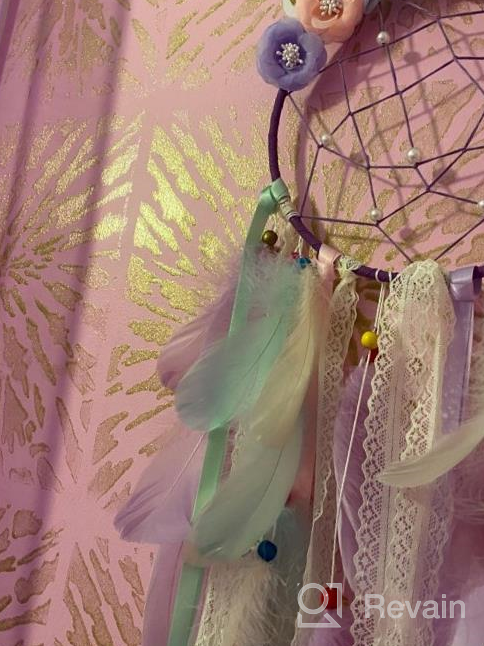 img 1 attached to QtGirl Unicorn Dream Catcher Feather Wall Decor: Vibrant Flower Dream Catcher for Girls Bedroom – Stunning Flower Wall Hanging Decoration review by Michael Reese