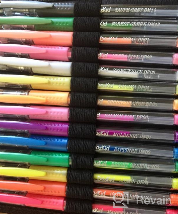 img 1 attached to 🖍️ Complete 160-Color Artist Gel Pen Set: 36 Glitter, 12 Metallic, 12 Pastel, 9 Neon, 6 Rainbow, 5 Standard + 80 Refills - Ideal for Adult Coloring Books, Craft, Doodling, Drawing review by Jeff Keegan