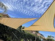 img 1 attached to Commercial Grade Beige Triangle Sun Shade Sail Canopy - Amgo 16' X 16' X 16' - UV Resistant Fabric For Outdoor Patio, Carport, And More - ATNAPT16 - Customizable Option Available review by Michael Crossman