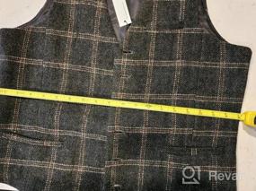 img 6 attached to Upgrade Your Style With VOBOOM'S Slim Fit Herringbone Tweed Men'S Suit Vest