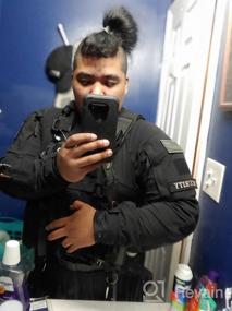 img 5 attached to Мужская тактическая армейская рубашка с длинным рукавом и молнией в камуфляжном стиле - облегающая футболка в стиле милитари от CARWORNIC