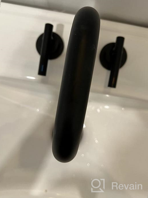 img 1 attached to Upgrade Your Bathroom With A Modern KES Widespread Faucet - Brushed Nickel Finish And Supply Hoses Included review by Daniel Reeder