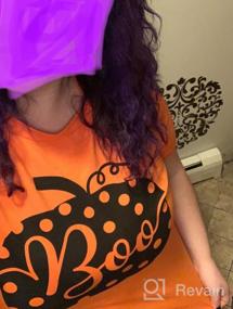 img 3 attached to Women'S Halloween T-Shirt Boo Cute Pumpkin Graphic Fall Tees Top Girls Short Sleeve Tee Shirts