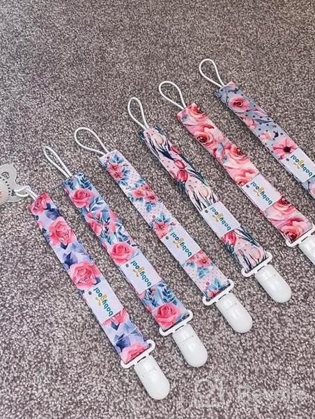 img 1 attached to 6-Pack Babygoal Floral Pacifier Clips For Boys And Girls - Fits Most Pacifiers, Teethers, And Toys. Binky Holder And Leash - Perfect Gift For Parents! (#6PB21) review by Greg Quinit