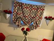 img 1 attached to Transform Your Room With Red And Gray Spiral Geo Trellis Pattern Tie-Up Curtain - Thermal, Insulated, And Blackout review by Devin Jenkins