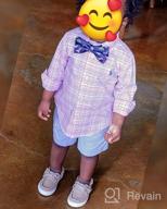img 1 attached to Handmade Pre-Tied Patterned Bow Ties for Kids by Carahere review by Renee Thomas