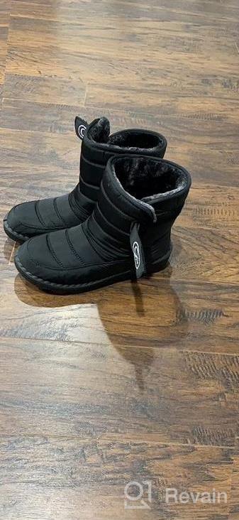 img 1 attached to 👢 Womens Winter Snow Boots: Warm Lining, Non Slip, Waterproof - Perfect for Hiking, Walking, and Outdoor Activities review by Antonio Fox