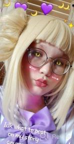 img 7 attached to Blonde Bun Anime Cosplay Wig For Halloween Costume Heroes - Linfairy Wig