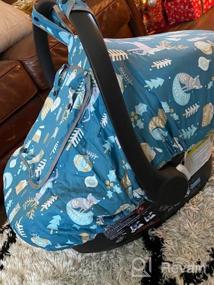 img 5 attached to Babies Car Seat Covers - SMTTW Infant Car Canopy For Spring, Summer, Autumn & Winter - Universal Fit, Snug Warm And Breathable - Car Seat Canopy For Boys And Girls With Cute Elephant Design
