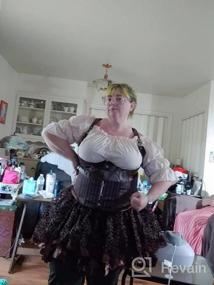 img 5 attached to Steampunk платье с корсетом и юбкой в комплекте для женщин - готический Хэллоуин-костюм от Frawirshau