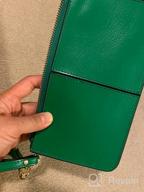 img 1 attached to Premium Leather Wristlet Wallet For Women - Multi-Card Phone Organizer And Clutch Purse review by Maya Rico
