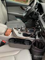 img 1 attached to Stay Organized On The Go With Car Seat Organizer Cup Drink Holders And Gap Filler Storage Box review by Marc Alvarez