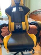 img 1 attached to 🎮 VMMGAME THRONE Gaming Chair - Imitation Leather Upholstery, Matte Black Color review by Barbara Kope ᠌