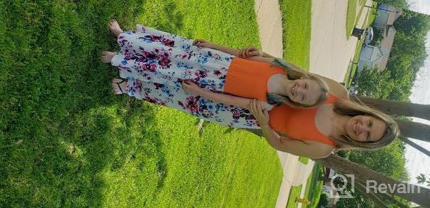 img 1 attached to 👗 Geckatte Mommy and Me Dresses: Casual Floral Family Matching Maxi Dresses for Summer Outfits review by David Nelson