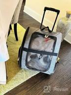 img 1 attached to 🐾 KOPEKS Deluxe Backpack Pet Travel Carrier with Double Wheels - Heather Pink - Airlines Approved: Comfortable & Convenient Pet Transport Solution review by Dave Sapp