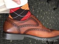 img 1 attached to Black Cotton Crew Dress Socks With Argyle, Striped, And Solid Ribbed Patterns For Men From USBingoshop review by Nick Singh
