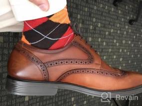 img 5 attached to Black Cotton Crew Dress Socks With Argyle, Striped, And Solid Ribbed Patterns For Men From USBingoshop