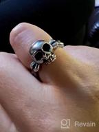 img 1 attached to Stainless Steel Skull Biker Ring review by Anthony Tegan