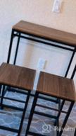 img 1 attached to 🍽️ Enhance Your Kitchen with the Zenvida 3 Piece Pub Table Set: Space-Saving and Stylish Breakfast Cart with 2 Stools and Mobile Kitchen Island review by Kevin Duhon
