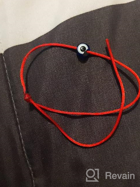 img 1 attached to Stylish Handmade Evil Eye Bracelet: Black and Red Adjustable Thread Bracelets for Men, Women, Teens - Minimalist Friendship Jewelry review by Teresa Thomas