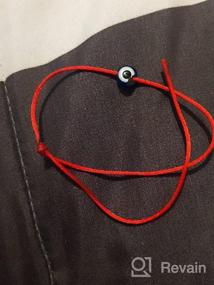 img 5 attached to Stylish Handmade Evil Eye Bracelet: Black and Red Adjustable Thread Bracelets for Men, Women, Teens - Minimalist Friendship Jewelry