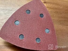 img 5 attached to Get Smooth And Precise Sanding Results With AIRIC 100Pc Triangular Sanding Pads- 60 Grits, 90Mm Hook & Loop, Fits 3.5 Inch Triangle Oscillating Multitool Sanding Pad