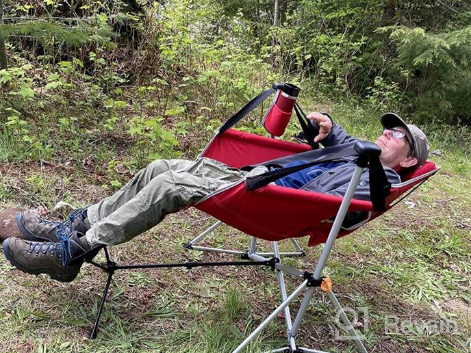 img 1 attached to KingCamp Adjustable Aluminum Alloy Folding Rocking Hammock Camping Chair With Pillow Cup Holder And Recliner For Outdoor Travel, Sport Games, Lawn Concerts, And Backyard. review by Maurice Rivera